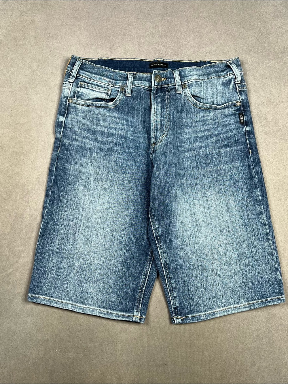 Silver Men's Denim Jean Shorts in Blue